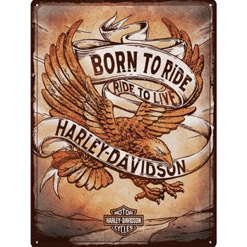 Harley Davidson - Born to Ride Eagle 30x40cm Blechschild