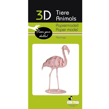 3D Papiermodell Flamingo