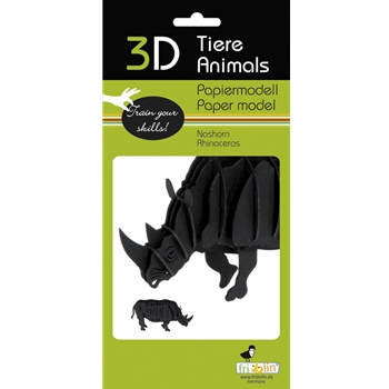 3D Papiermodell Nashorn