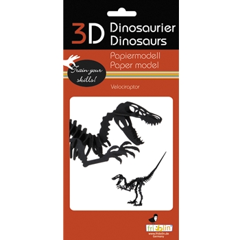 3D Papiermodell Velociraptor